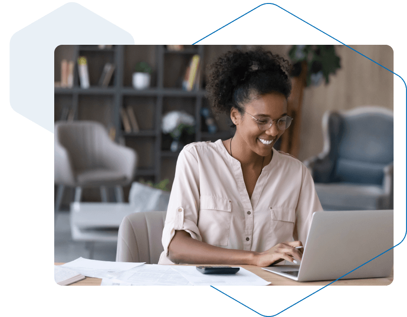 Young woman focusing on her retirement plan